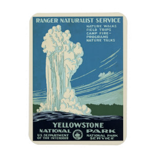 Vintage Yellowstone Park Plakat Magnet