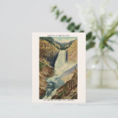 Vintage Yellowstone-Postkarte, Unterfälle Postkarte (Stehend Vorderseite)