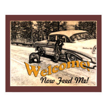 Vintage Yellowstone Schwarzbär und Tourist