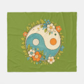 Vintage Yin Yang Symbol                            Fleecedecke (Vorderseite (Horizontal))