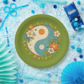 Vintage Yin-Yang-Symbol Pappteller (Party)