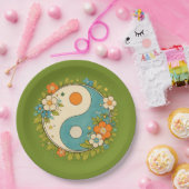 Vintage Yin-Yang-Symbol Pappteller (Party)