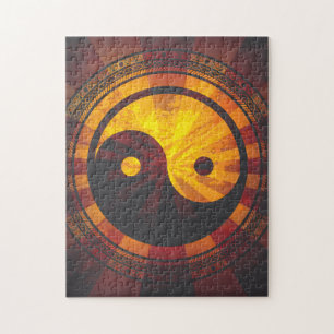 Vintage Yin Yang Symbol Puzzle