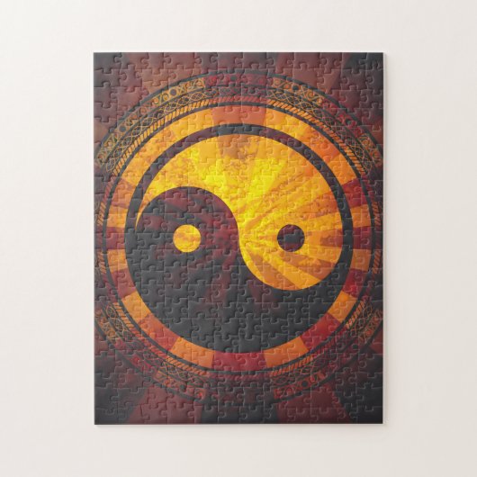 Vintage Yin Yang Symbol Puzzle (Vertikal)