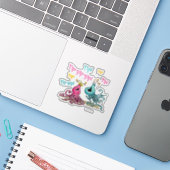 Vintage Yip-Yips Aufkleber (Laptop mit iPhone)