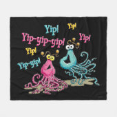 Vintage Yip-Yips Fleecedecke (Vorderseite (Horizontal))