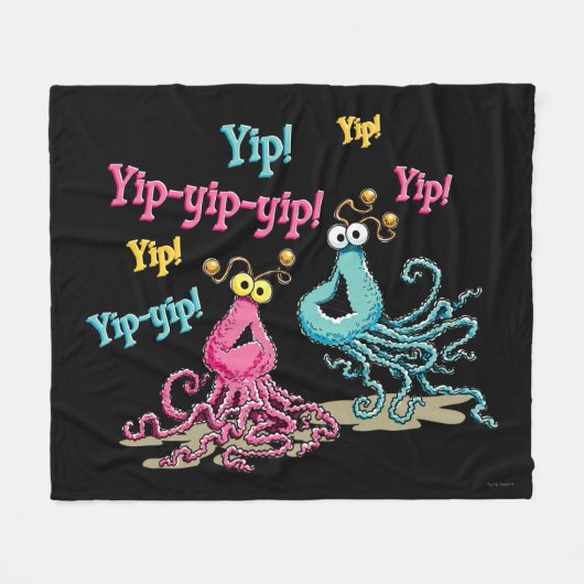 Vintage Yip-Yips Fleecedecke (Vorderseite (Horizontal))