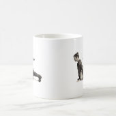 Vintage Yoga-Frau bis Hund Antike Kaffeetasse (Mittel)
