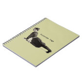 Vintage Yoga-Frau bis Hund Antike Notizblock (Linke Seite)