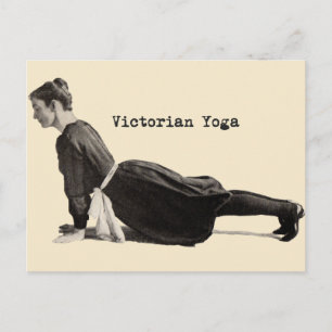 Vintage Yoga-Frau bis Hund Antike Postkarte