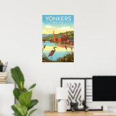 Vintage Yonkers New York Poster (Heimbüro)