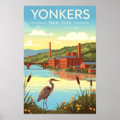 Vintage Yonkers New York Poster (Vorne)