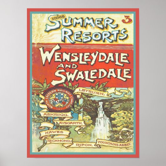 Vintage Yorkshire Railroad Reiseführer Poster (Vorne)