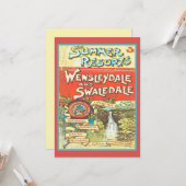 Vintage Yorkshire Railroad Touristenführer Kunst Karte (Vorderseite/Rückseite Beispiel)