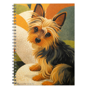Vintage-Yorkshire-Terrier-Kunst Notizblock