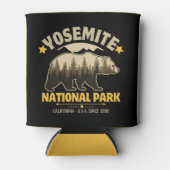 Vintage Yosemite Bear Forest Graphic Dosenkühler (Vorderseite)