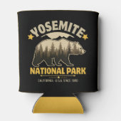 Vintage Yosemite Bear Forest Graphic Dosenkühler (Rückseite)