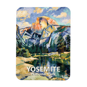 Vintage Yosemite Half Dome lebendige Van Gogh Cust Magnet
