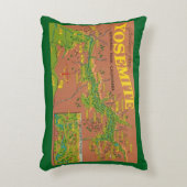 Vintage Yosemite-Karte Dekokissen (Vorderseite(Vertikal))