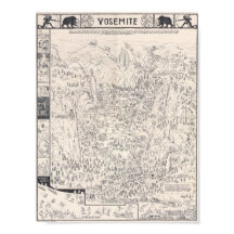 Vintage Yosemite Karte des Nationalparks 1931
