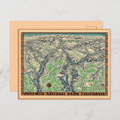 Vintage Yosemite-Karte Postkarte (Vorne/Hinten)