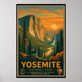 Vintage Yosemite National Park Poster