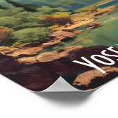 Vintage Yosemite National Park Valley River View Poster (Ecke)