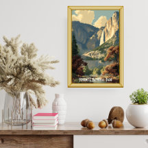 Vintage Yosemite Nationalpark Fluss Retro Wandern