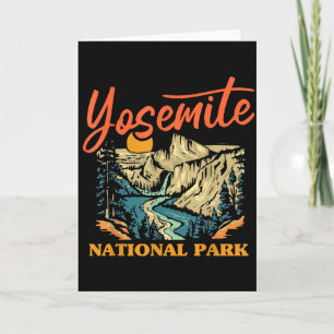 Vintage Yosemite Nationalpark Kalifornien Sonnenun Karte