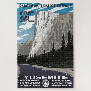 Vintage Yosemite Nationalpark Natur Berge Ji Puzzle