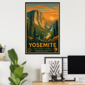 Vintage Yosemite Nationalpark Poster (Heimbüro)