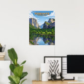 Vintage Yosemite-Nationalparklandschaft Poster (Heimbüro)