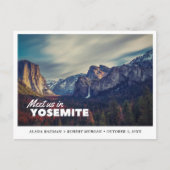 Vintage Yosemite Wedding Save the Date Postcard Postkarte (Vorderseite)