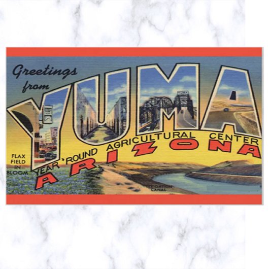 Vintage Yuma Arizona Postkarte