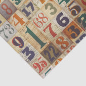 Vintage Zahlen Dekoupage oder Collage Paper Seidenpapier (Ausschnitt)