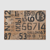 Vintage Zahlen - Papiertücher für die Entkopplung Seidenpapier (Vorderseite)