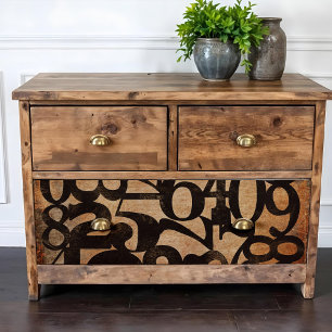 Vintage Zahlen Plakat- oder Entkopplungspapier Poster