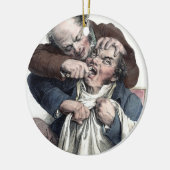 Vintage Zahnarzt-Zahn-Extraktion Keramikornament (Links)