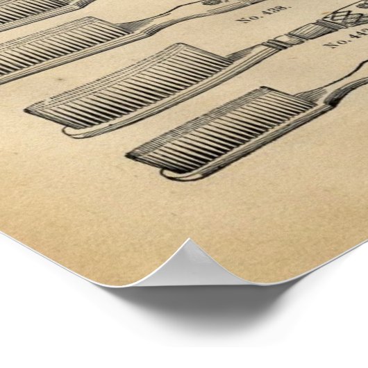 Vintage Zahnbürsten Poster (Ecke)