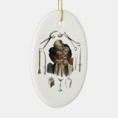 Vintage Zahnspende Keramik Ornament (Rechts)