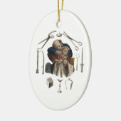 Vintage Zahnspende Keramik Ornament (Links)