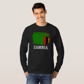 Vintage Zambia Flag For Zambian T-Shirt (Vorne ganz)