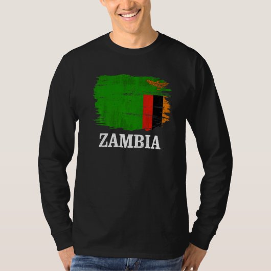 Vintage Zambia Flag For Zambian T-Shirt (Vorderseite)