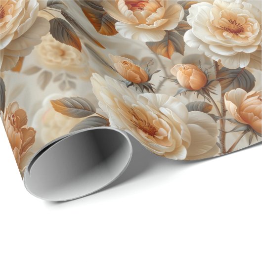 Vintage zarte Blumenmuster. Geschenkpapier (Rolleneckpunkt)