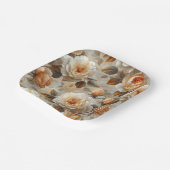 Vintage zarte Blumenmuster. Pappteller (Gewinkelt)