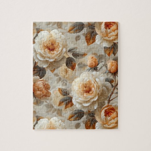 Vintage zarte Blumenmuster. Puzzle (Vertikal)