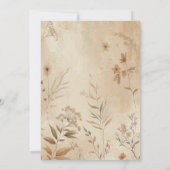 Vintage zarte Botanische Hochzeit Einladung (Rückseite)