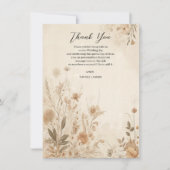 Vintage zarte Botanische Hochzeit Einladung (Vorderseite)