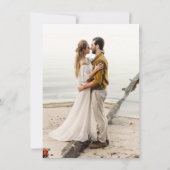 Vintage zarte Botanische Hochzeit Einladung (Rückseite)