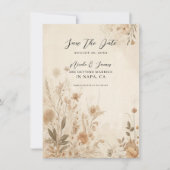 Vintage zarte Botanische Hochzeit Einladung (Vorderseite)